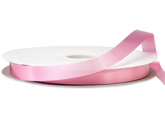 1/4"x100 yard Pink Polyester Satin Gift Ribobn