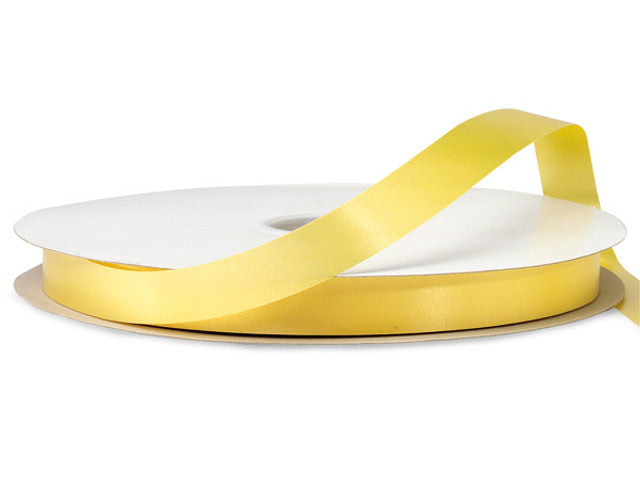 1/4"x100 yard Yellow Polyester Satin Gift Ribobn