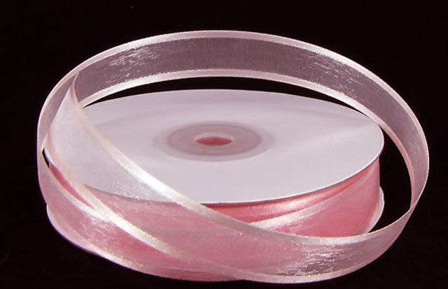 1.5"x25 yards Pink Organza Satin Edge Gift Ribbon