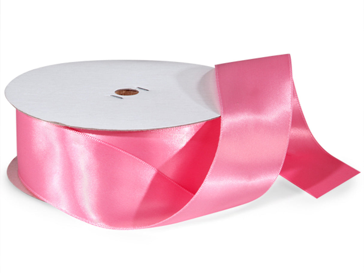 1.5"x50 yard Pink Polyester Satin Gift Ribbon