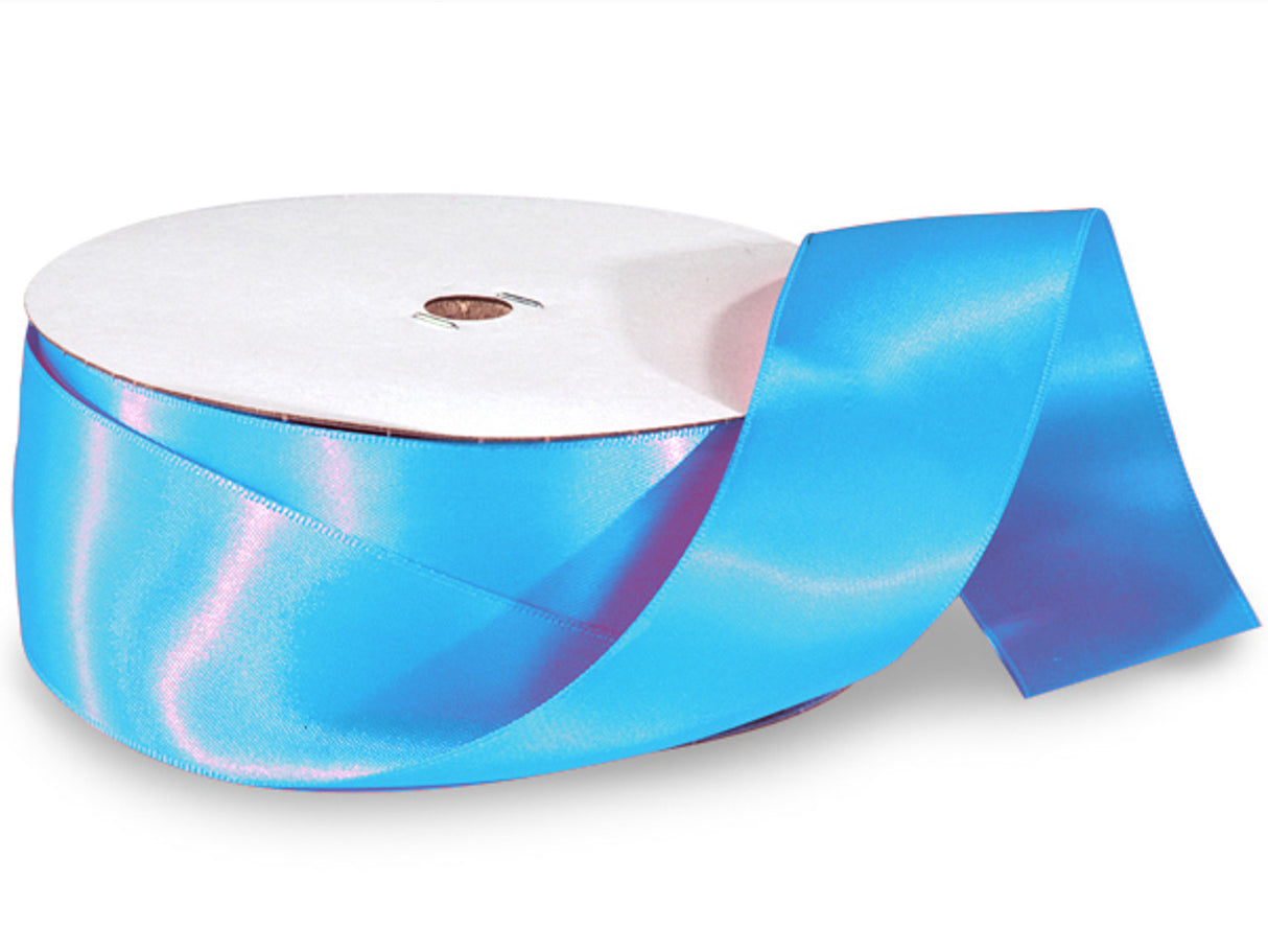 1.5"x50 yard Turquoise Polyester Satin Gift Ribbon