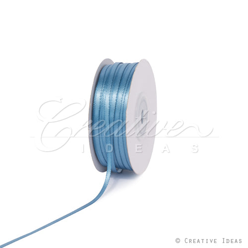 1/8" Double Face Satin Ribbon - 100 Yards (Antique Blue)