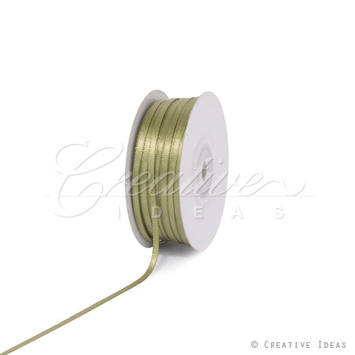 1/8" Double Face Satin Ribbon - 100 Yards (Moss Green)