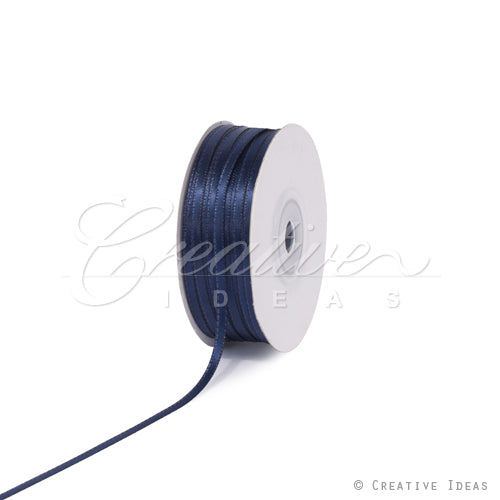 1/8" Double Face Satin Ribbon - 100 Yards (Navy Blue)