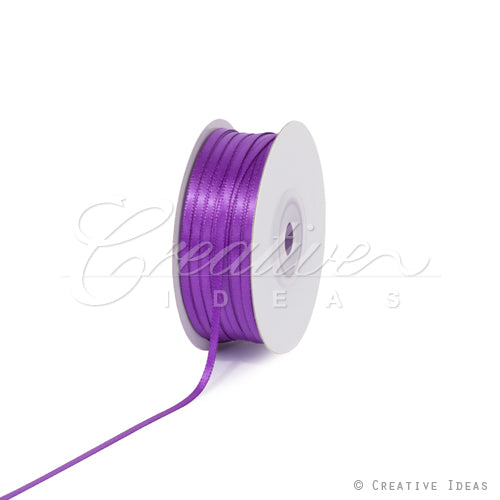 1/8" Double Face Satin Ribbon - 100 Yards (Purple)