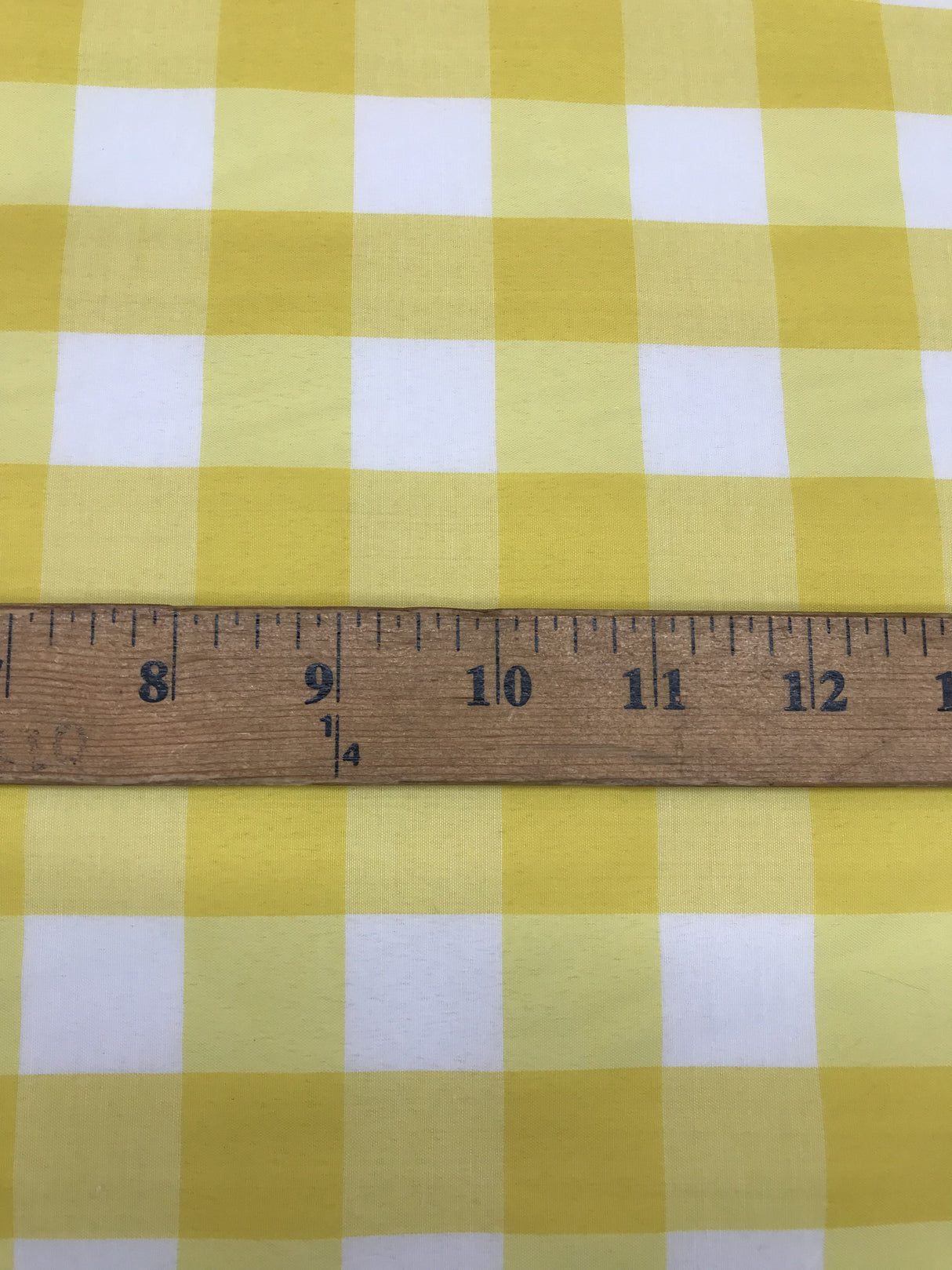 Yellow Gingham Checkered Poly Cotton Fabric - Yellow Gingham Checkered, 58/59" Width