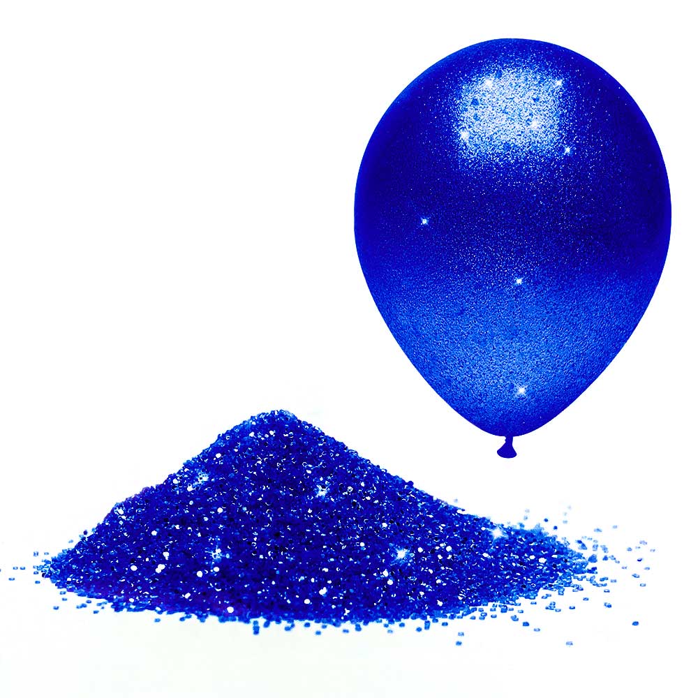 Glitter Metallic Blue Balloon Glitter