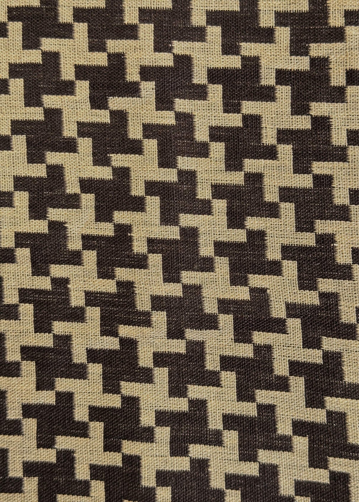 Linen Windmill Interwoven Brown Mocha