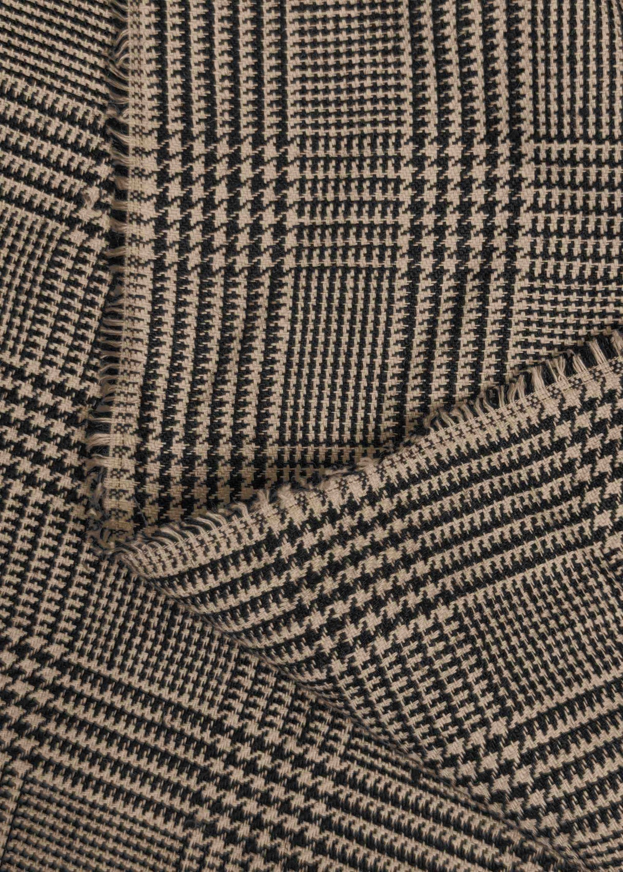 Linen Houndstooth Checker Black Slate