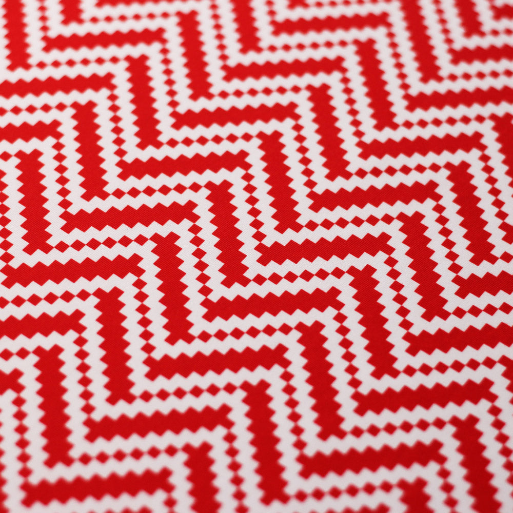 Zig Zag Racer Polyester Spandex Fabric - Multiple Colors, Chevron Zig Zag, 58/60" Width (1 Yard)