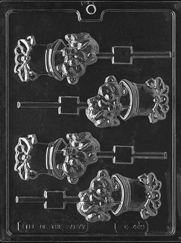Bear On Bell Lolly Chocolate Mold - LPC409