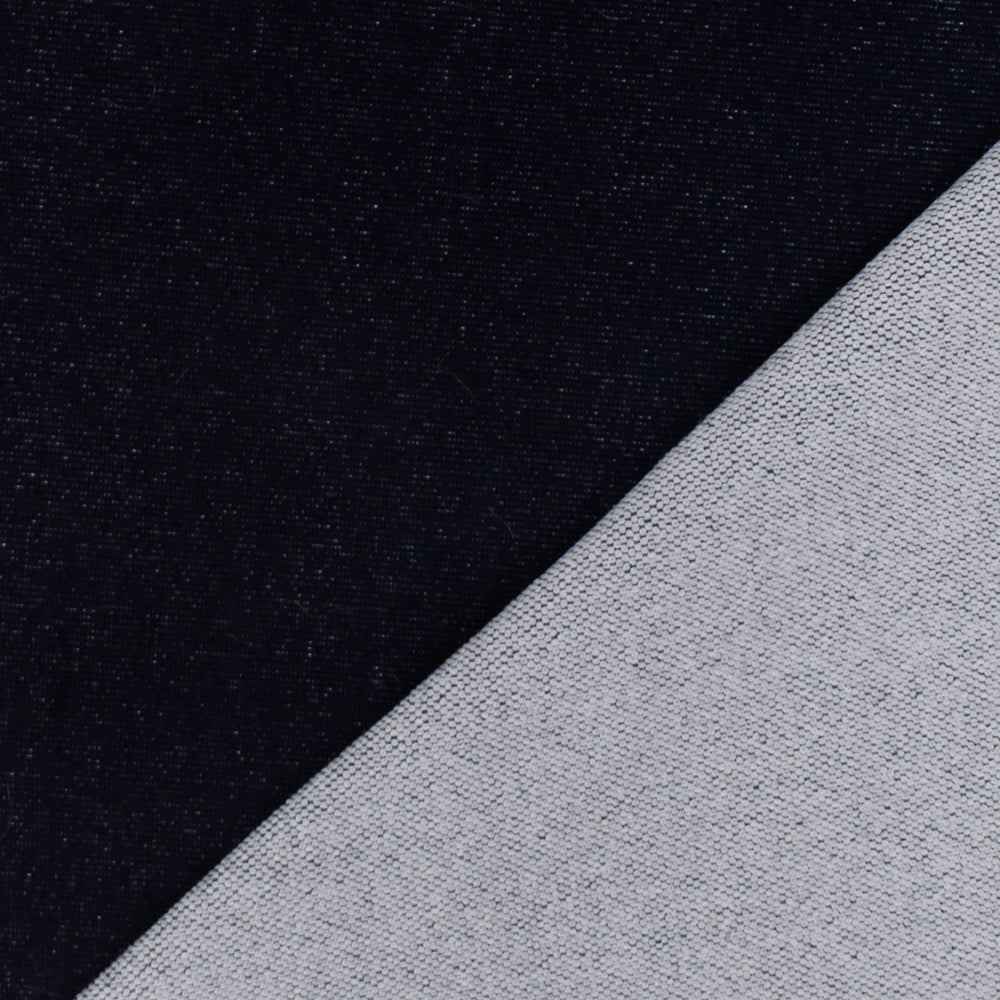 1 Yard Navy Blue White Stretch Nylon Double Knit Fabric 65 Inches