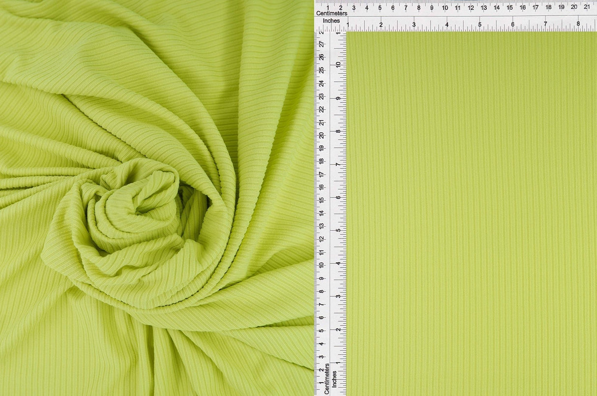 Rib Solid Stretch Knit Fabric