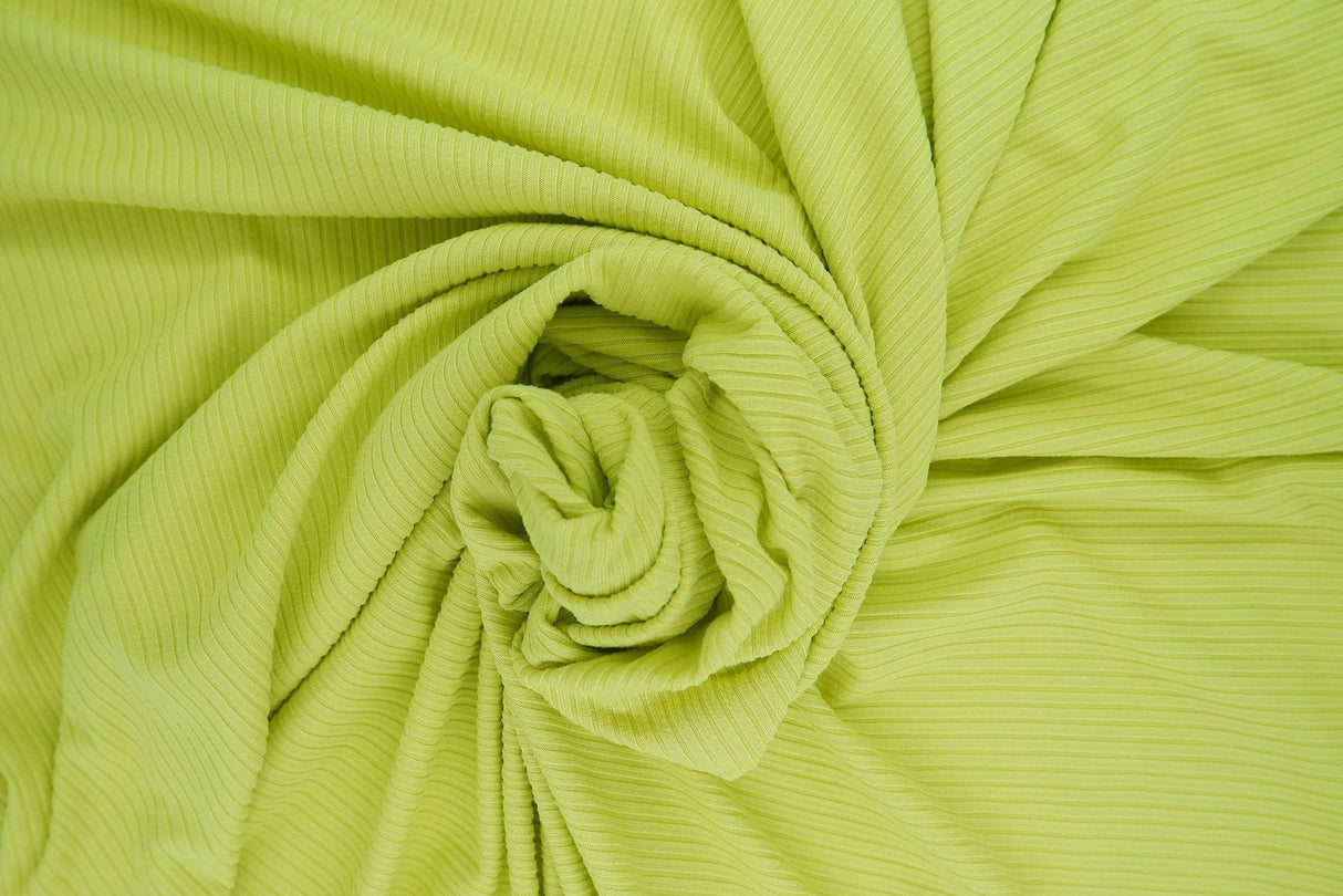 Rib Solid Stretch Knit Fabric