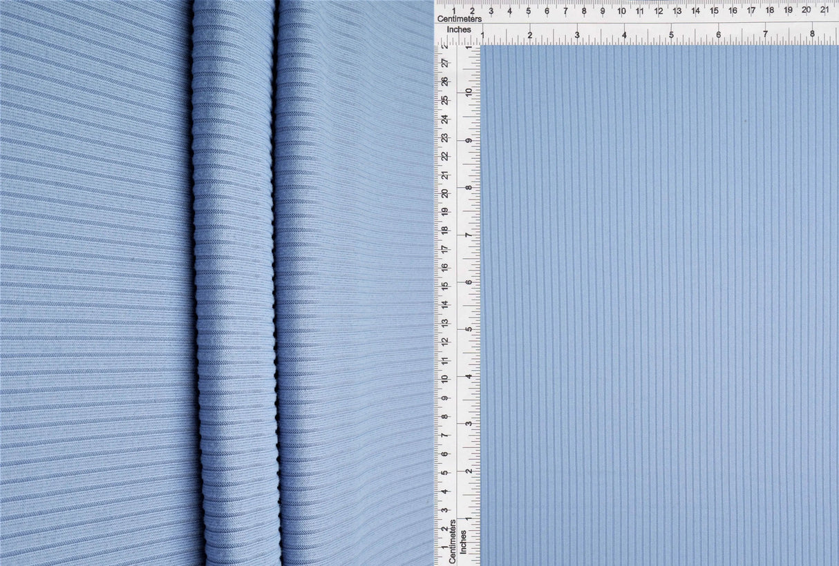 Soft Solid 4×2 Yummy Rib Knit Stretch Fabric, 87% Polyester 13% Spandex, 58/60'' Wide