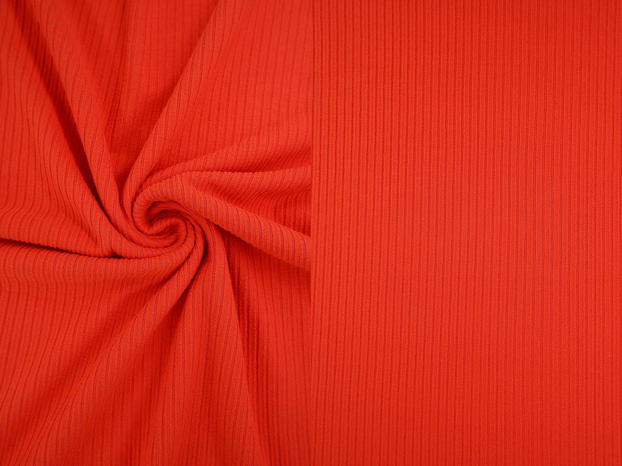 Rib Solid Stretch Knit Fabric