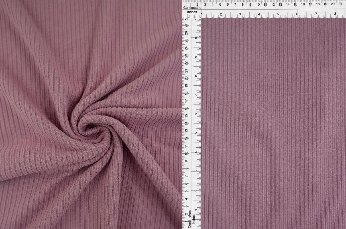 1 Yard 4x2 Yummy Rib Knit Fabric 170 GSM, 58/60'' Wide Polyester Spandex Blend