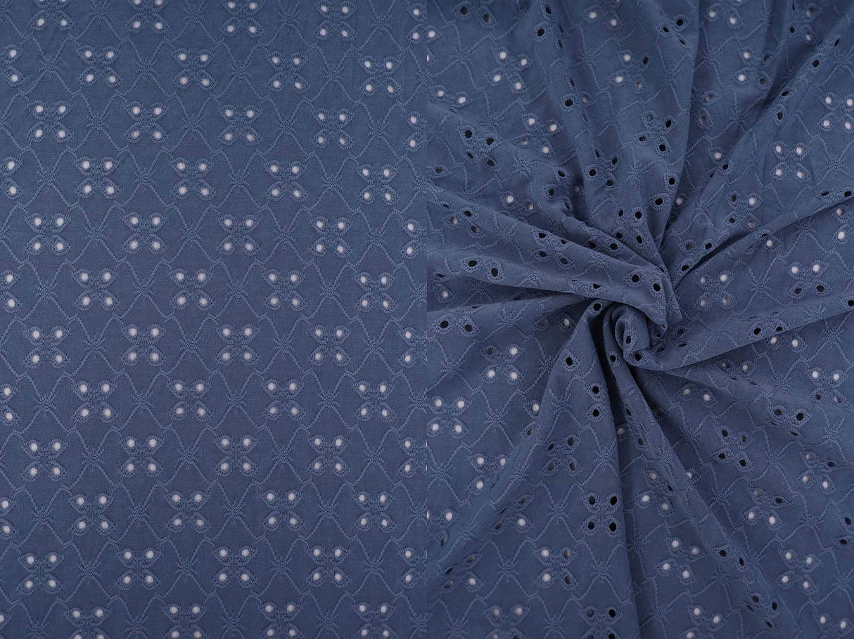 Lightweight DTY Knit Jacquard Eyelet Fabric Stretch Polyester Spandex 58/60 Inches Wide
