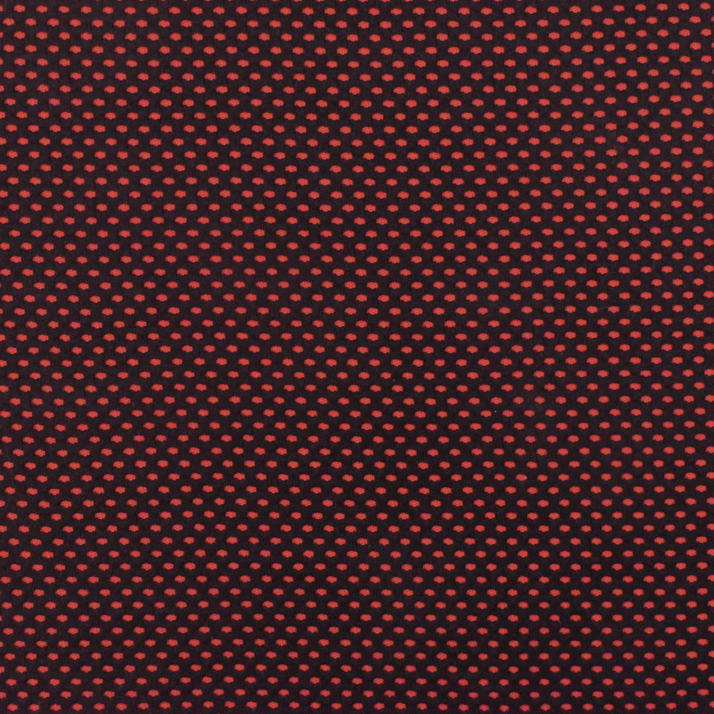 1 Yard Sunset Orange-Black Mesh Stretch Double Knit Fabric 58 Inches