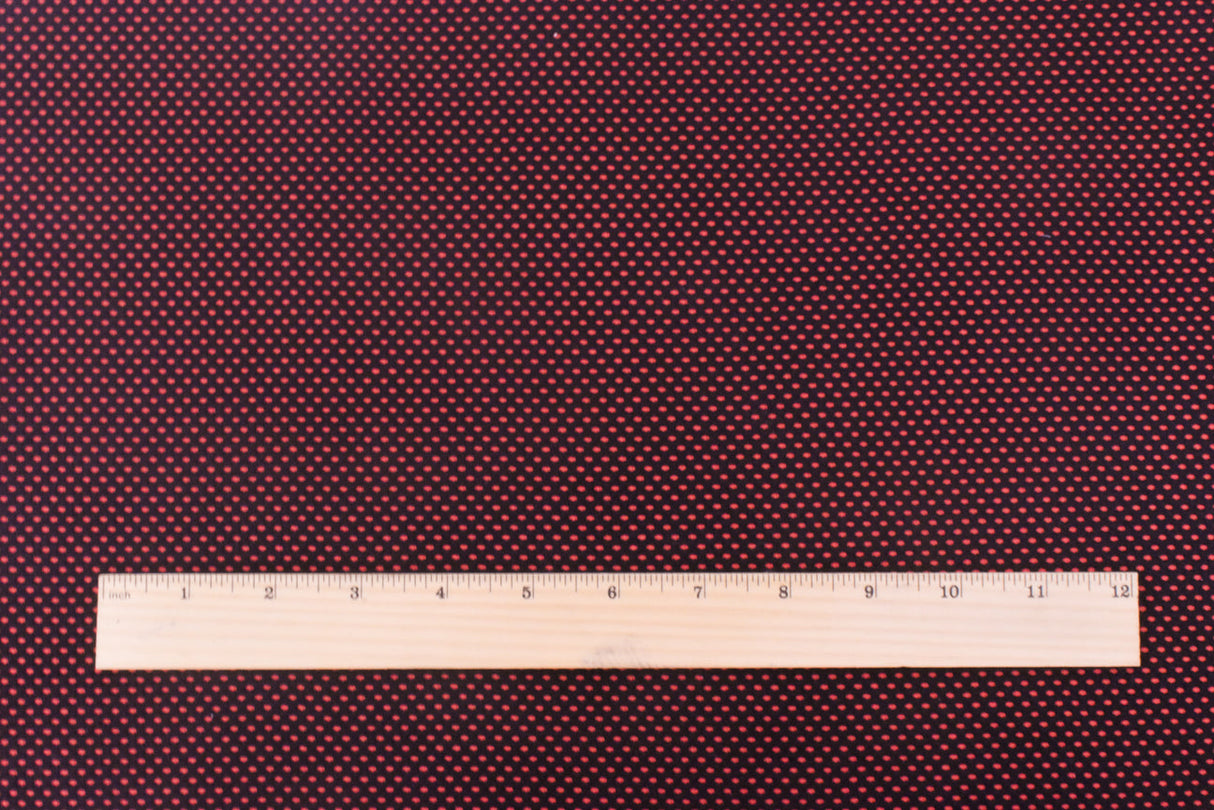 1 Yard Sunset Orange-Black Mesh Stretch Double Knit Fabric 58 Inches
