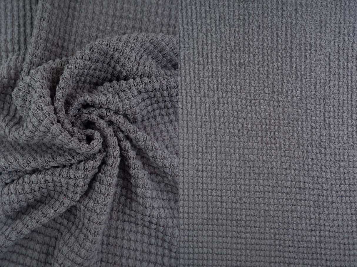 Stretch Waffle Knit Fabric Solid Colors