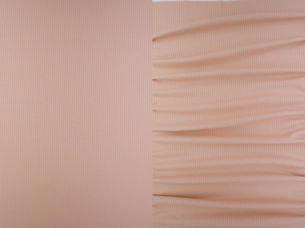 Rib Solid Stretch Knit Fabric