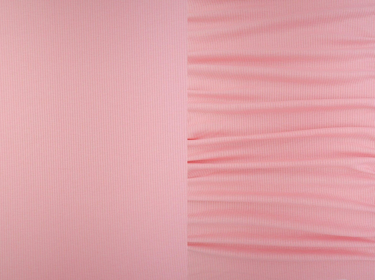 Rib Solid Stretch Knit Fabric