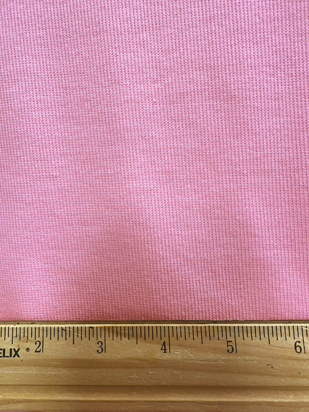 1 Yard Light Pink Cotton Spandex Rib Knit Fabric For Apparel And Blouses 43 Inches Width