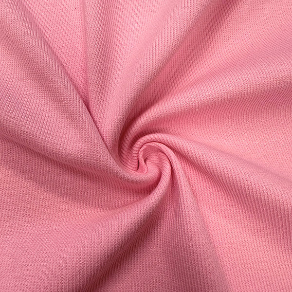 1 Yard Light Pink Cotton Spandex Rib Knit Fabric For Apparel And Blouses 43 Inches Width