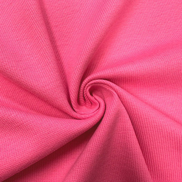 1 Yard Bubble Gum Pink Cotton Spandex Rib Knit Fabric For Fashion Apparel And Dancewear 43 Inches Width