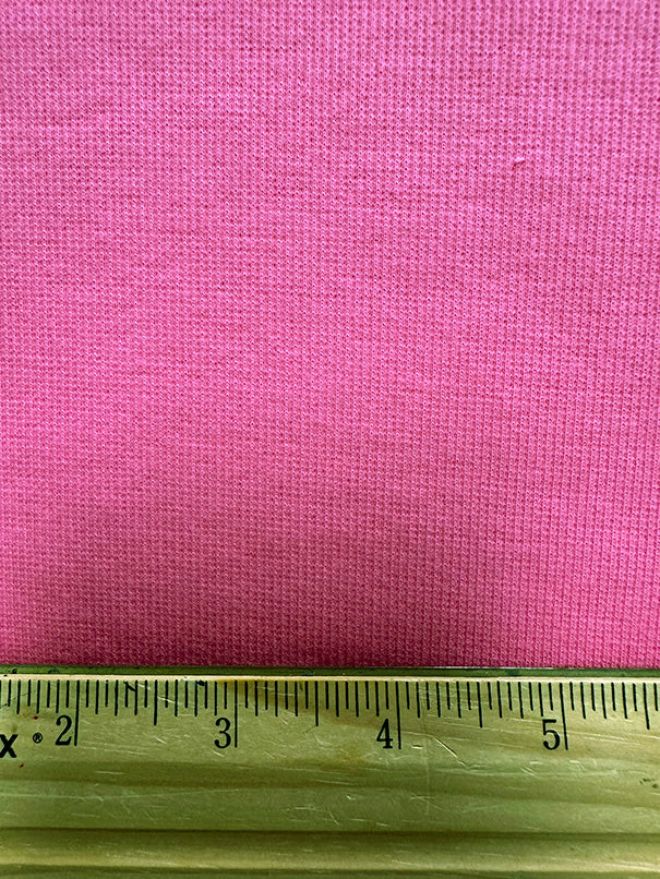 1 Yard Bubble Gum Pink Cotton Spandex Rib Knit Fabric For Fashion Apparel And Dancewear 43 Inches Width