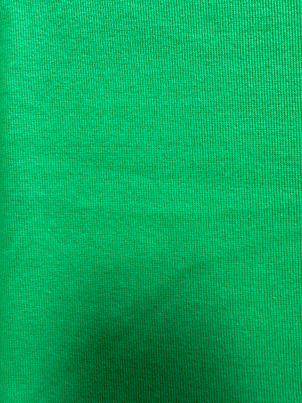 1 Yard Kelly Green Cotton Spandex Rib Knit Fabric For Apparel And Costumes 43 Inches Width
