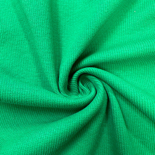 1 Yard Kelly Green Cotton Spandex Rib Knit Fabric For Apparel And Costumes 43 Inches Width