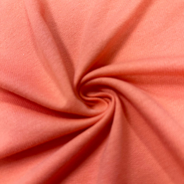 1 Yard Tangerine Orange French Terry Knit Fabric For Activewear 60 Inches Width