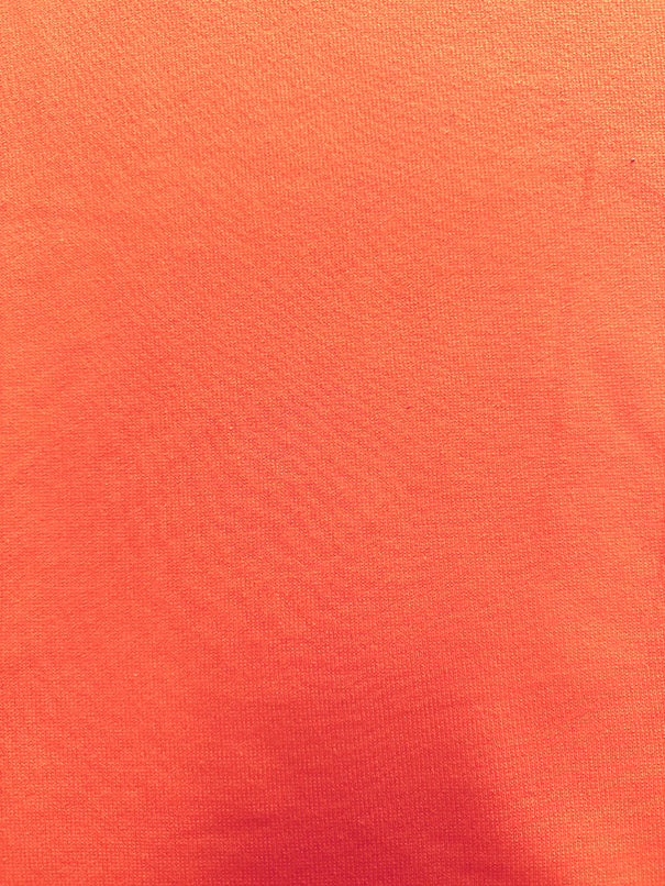 1 Yard Tangerine Orange French Terry Knit Fabric For Activewear 60 Inches Width