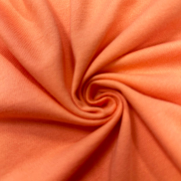 1 Yard Orange French Terry Knit Fabric For Blouses And Activewear 66 Inches Width