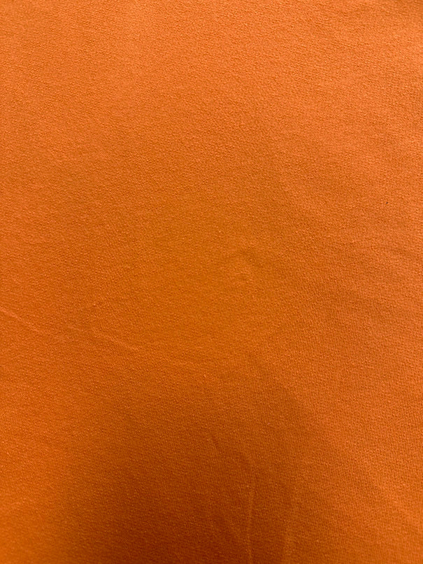 1 Yard Orange French Terry Knit Fabric For Blouses And Activewear 66 Inches Width