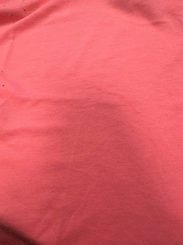 1 Yard Flamingo Pink Terry Knit Fabric For Blouses And Activewear 66 Inches Width