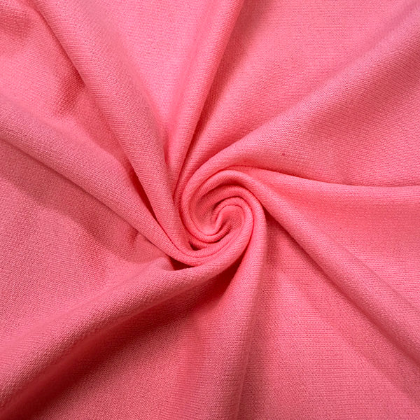 1 Yard Flamingo Pink Terry Knit Fabric For Blouses And Activewear 66 Inches Width