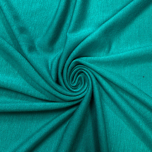 1 Yard Teal Green Rayon Spandex Jersey Knit Fabric for Tees, Pajamas & More Soft Matte Finish 58" Width