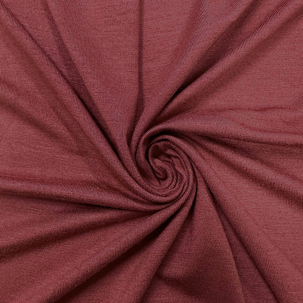 1 Yard Rust Brown Solid Rayon Spandex Jersey Knit Fabric 58" Width