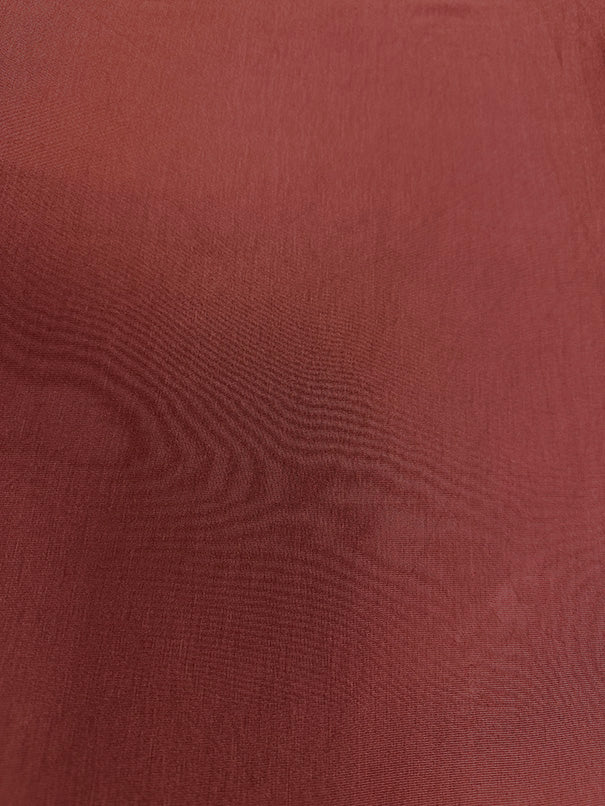 1 Yard Rust Brown Solid Rayon Spandex Jersey Knit Fabric 58" Width