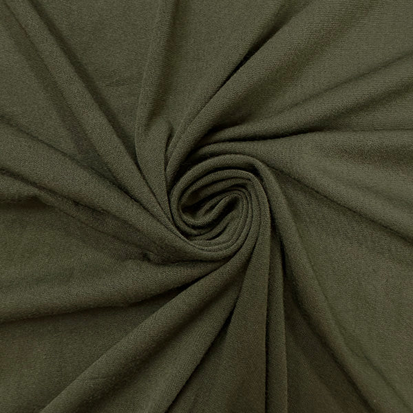 1 Yard Fern Green Jersey Knit Rayon Spandex Fabric for Shirts, Pajamas, Activewear 58 Inches Width