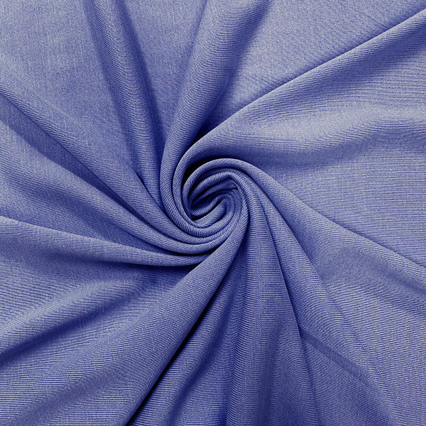 1 Yard Copenhagen Blue Solid Rayon Spandex Jersey Knit Fabric 58" Width