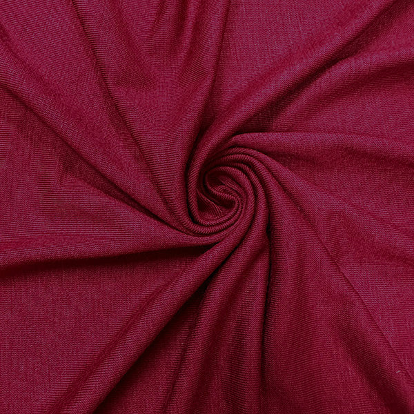 1 Yard Dark Magenta Rayon Spandex Jersey Knit Fabric Soft Matte Stretch for Tees 58 Inches Width