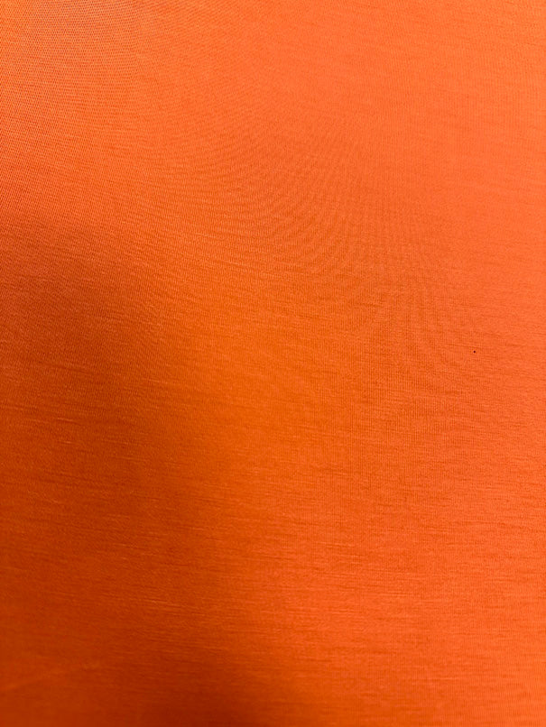 1 Yard Bright Orange Solid Rayon Spandex Jersey Knit Fabric 58 Inches Width