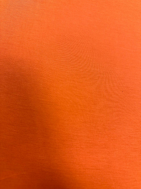 1 Yard Bright Orange Solid Rayon Spandex Jersey Knit Fabric 58 Inches Width