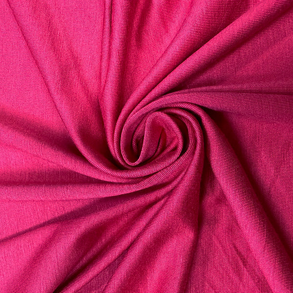 1 Yard Dark Pink Solid Rayon Spandex Jersey Knit Fabric 58 Inches Width
