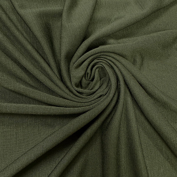 1 Yard Leaf Green Rayon Spandex Jersey Knit Fabric Soft Matte Stretch for 58 Inches Width