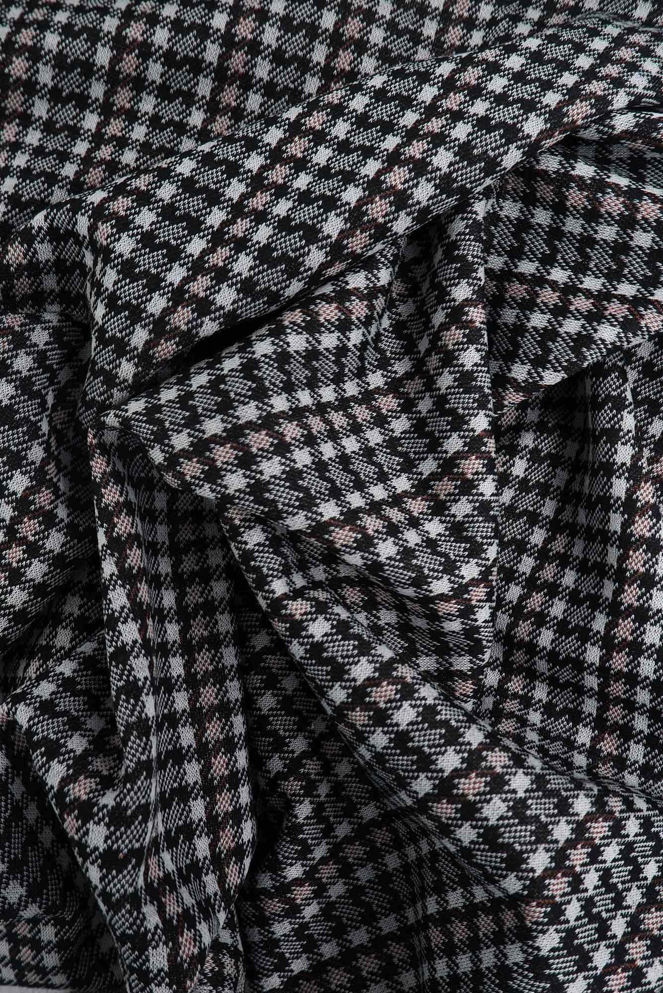 Soft Double Knit Jacquard Plaid Fabric Stretch Polyester Rayon Spandex 58/60 Inches Wide